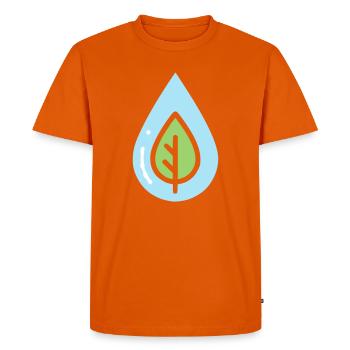 Eco Drop Nature Conservation - T-shirt Premium bio Homme - orange  - Devant - Nico (187cm)