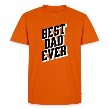 Best Dad Ever 3D Typo - Men's Premium Organic T-Shirt - orange  - Front - Nico (187cm)