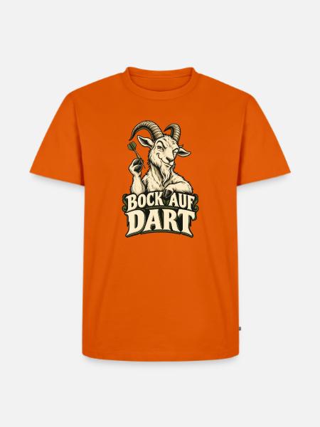 Bock auf Dart - Männer Premium Bio T-Shirt - Orange 