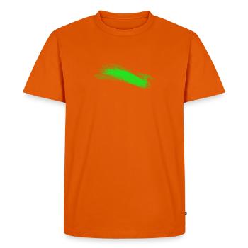 Green Brush Stroke Abstract - Men's Premium Organic T-Shirt - orange  - Front - Nico (187cm)