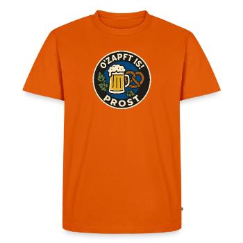 O’zapft est ! Conception de bières et de bretzels - T-shirt Premium bio Homme - orange  - Devant - Nico (187cm)