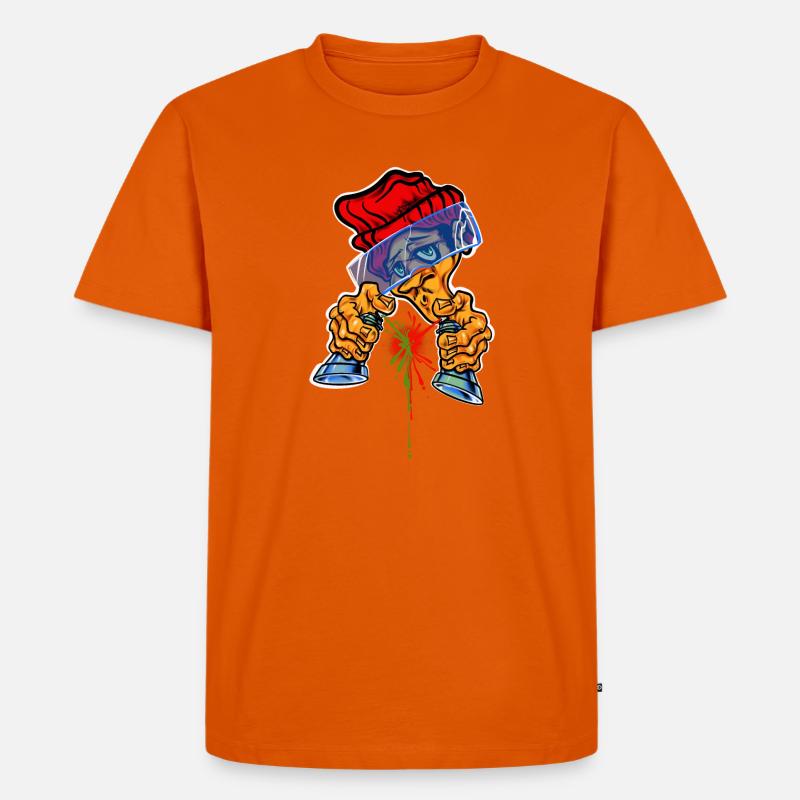 Spray Can Master - Männer Premium Bio T-Shirt - Orange 