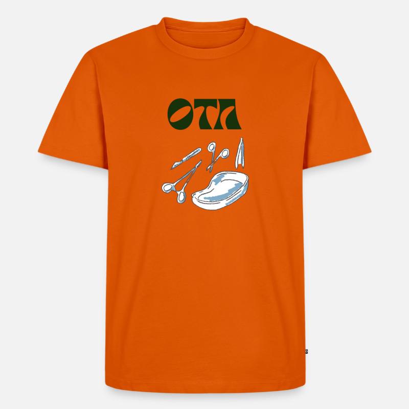Operationstechnische Assistenz Logo  - Männer Premium Bio T-Shirt - Orange 