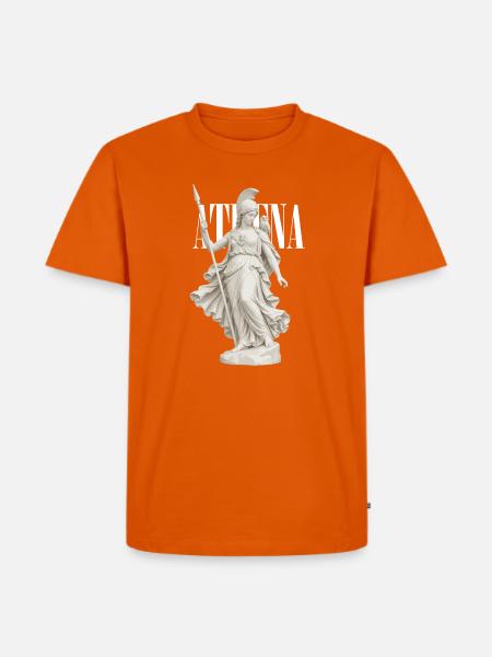 Athena, Göttin der Weisheit, - Männer Premium Bio T-Shirt - Orange