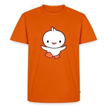Duck running fast wants to fly cute flutter - Men's Premium Organic T-Shirt - orange  - Front - Nico (187cm)