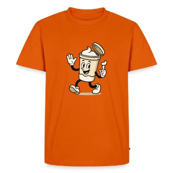 Tasse à glace bande dessinée - T-shirt Premium bio Homme - orange  - Devant - Nico (187cm)