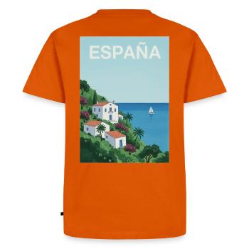 Idylle côtier espagnol - T-shirt Premium bio Homme - orange  - Dos - Nico (187cm)
