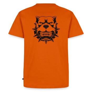Pitbull - T-shirt Premium bio Homme - orange  - Dos - Nico (187cm)