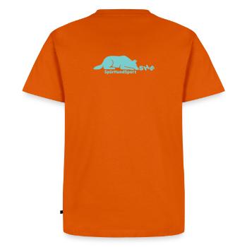 SHS logo mint - Men's Premium Organic T-Shirt - orange  - Back - Nico (187cm)