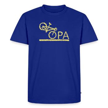 bester Opa Fahrrad Mountainbike Radeln Kritzeln - Männer Premium Bio T-Shirt - Royalblau - Vorne - AI Model Male 185 light (185cm)