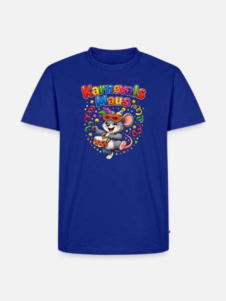 Karnevalsmaus Süßes Faschings-Motiv Geschenkidee - Männer Premium Bio T-Shirt - Royalblau