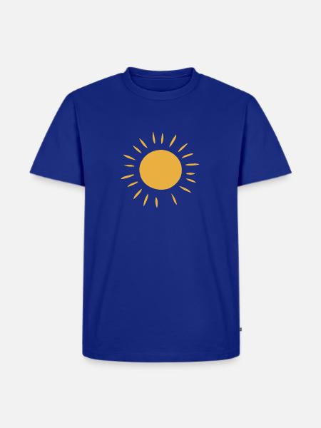 Warme minimalistische Sonne - Männer Premium Bio T-Shirt - Royalblau