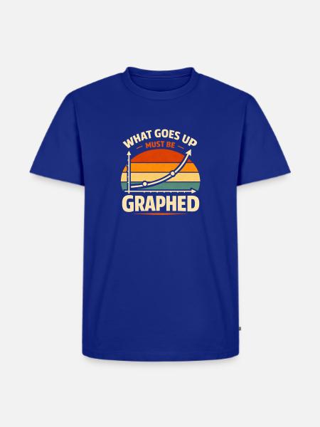 Was steigt, wird geplottet | Daten Nerd - Männer Premium Bio T-Shirt - Royalblau