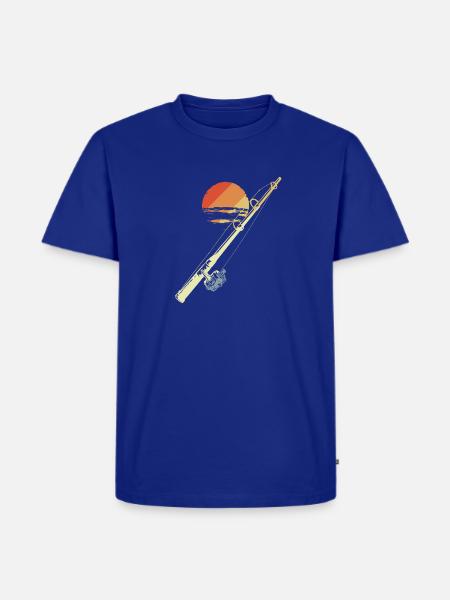 Fischen Retro Stil - Männer Premium Bio T-Shirt - Royalblau