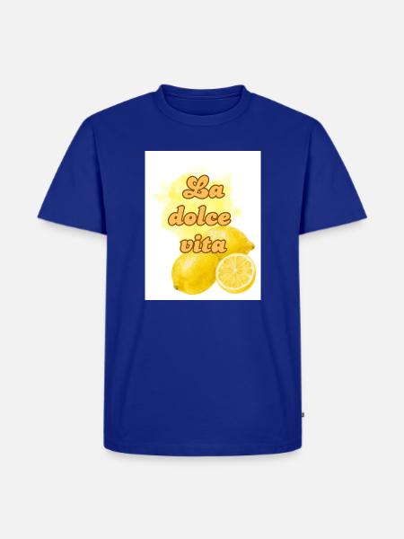 Zitrus Lebensfreude Design - Männer Premium Bio T-Shirt - Royalblau