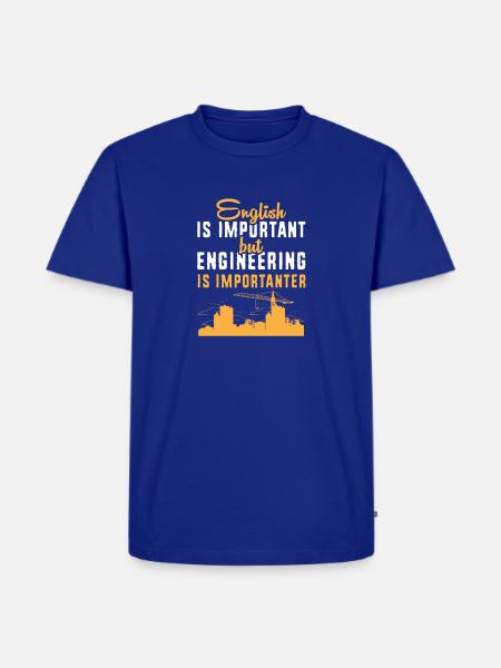 Bau Ingenieur Baustelle Bauarbeiter - Männer Premium Bio T-Shirt - Royalblau