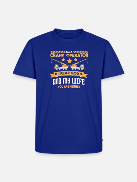 Kranführer Kran - Männer Premium Bio T-Shirt - Royalblau
