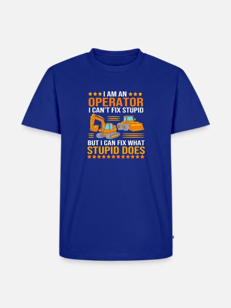 Baustelle Baggerfahrer Baggern - Männer Premium Bio T-Shirt - Royalblau