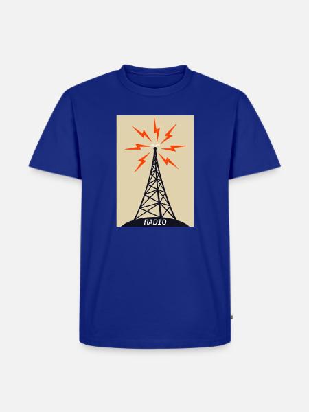 Radioturm auf Sendung - Männer Premium Bio T-Shirt - Royalblau
