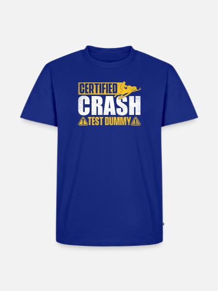 Zertifizierte Crashtest-Dummy – Schneemobil-Schlittenhals - Männer Premium Bio T-Shirt - Royalblau