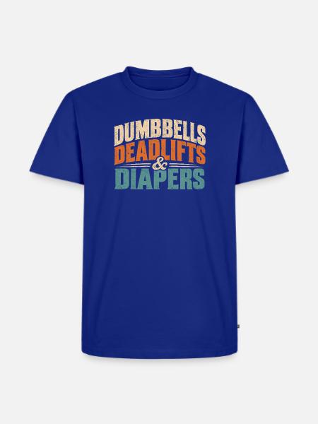 Dumbbells Diapers Laugh Tee - Männer Premium Bio T-Shirt - Royalblau