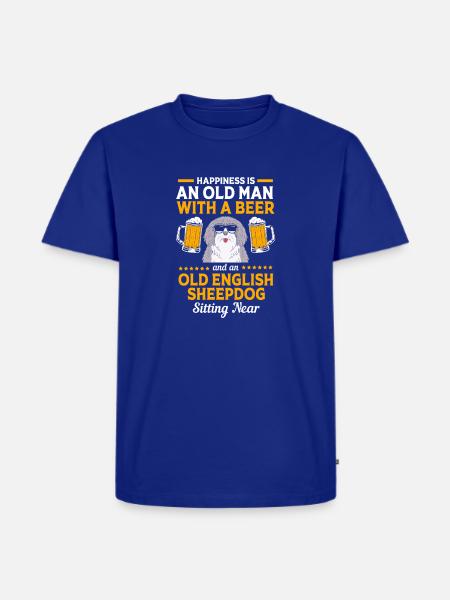 Englischer Schäferhund - Männer Premium Bio T-Shirt - Royalblau