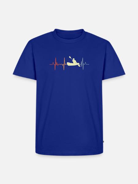 Rudern Pulsschlag Retro - Männer Premium Bio T-Shirt - Royalblau