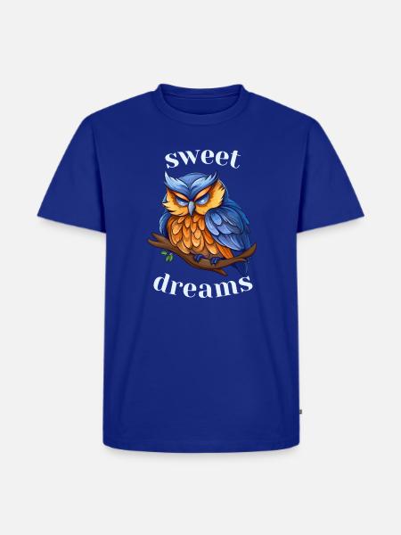 Sweet Dreams Eule - Männer Premium Bio T-Shirt - Royalblau