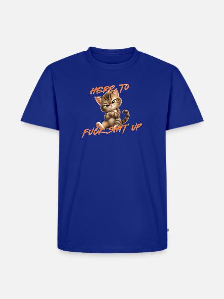 Kätzchen mit frechem Spruch - Männer Premium Bio T-Shirt - Royalblau