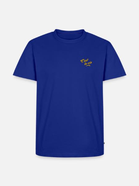 C’est la vie bestickt - Männer Premium Bio T-Shirt - Royalblau