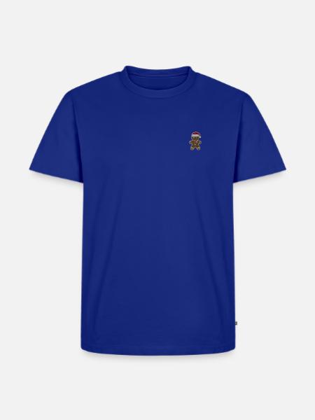 Weihnachts Gingerbread bestickt - Männer Premium Bio T-Shirt - Royalblau