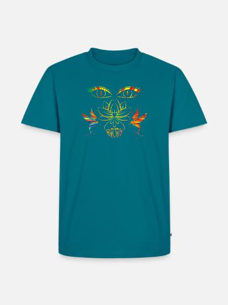 Zen face - Men's Premium Organic T-Shirt - petrol