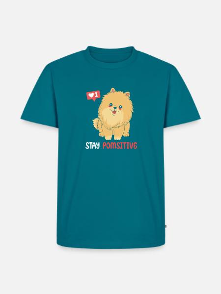 Zwergspitz Pomeranian - Männer Premium Bio T-Shirt - Petrol