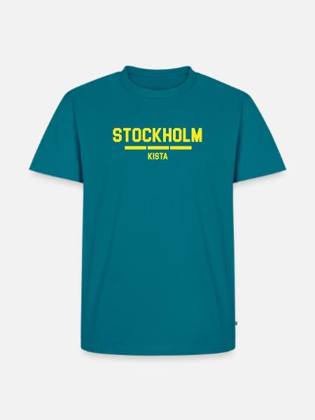 T-Shirt mit Stockholmer Sarg-Design - Männer Premium Bio T-Shirt - Petrol