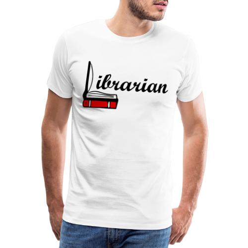 0324 Bibliotekar bibliotekarbibliotek bog - Herre premium T-shirt