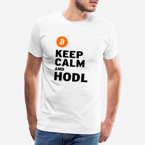 Bliv rolig og Hodl - Herre premium T-shirt