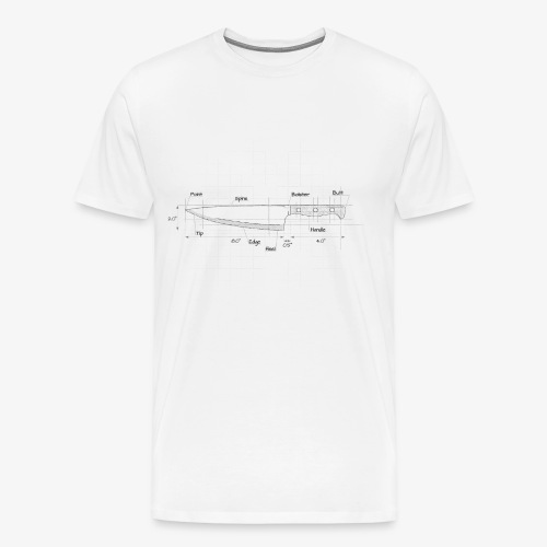 Cooks Knife Diagram - Men's Premium T-Shirt