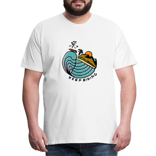 Surfeur au Couchant - T-shirt Premium Homme
