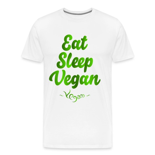 Eat Sleep Vegan - Miesten premium t-paita