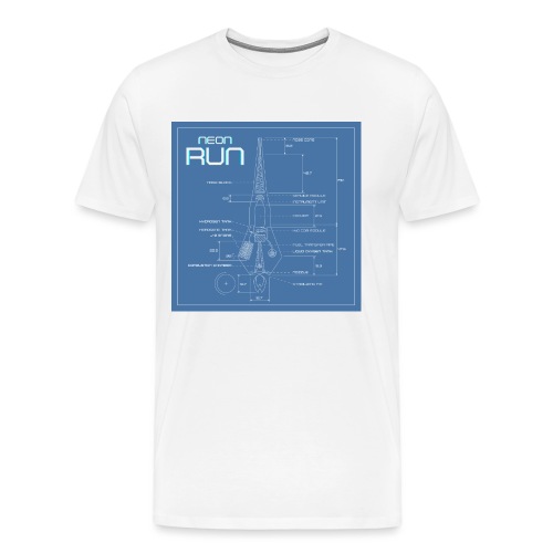 NeonRun blueprint - Mannen Premium T-shirt