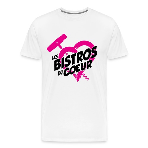 LOGO BISTROS COEUR reverse Converti png - T-shirt Premium Homme