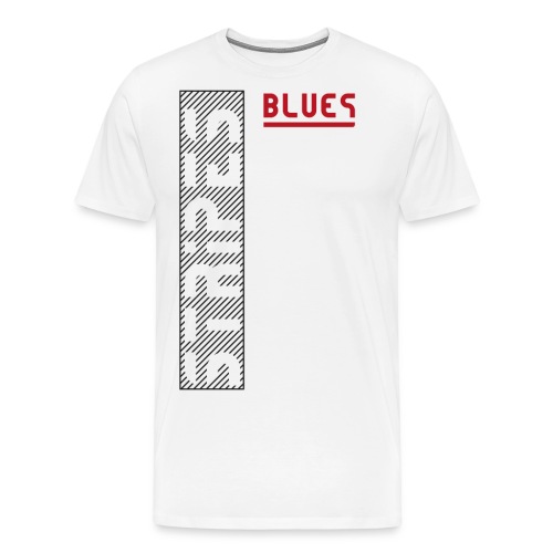 Blues Stripes - Miesten premium t-paita
