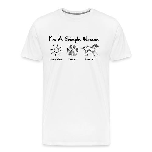 Vorschau: simple woman horse dog - Männer Premium T-Shirt