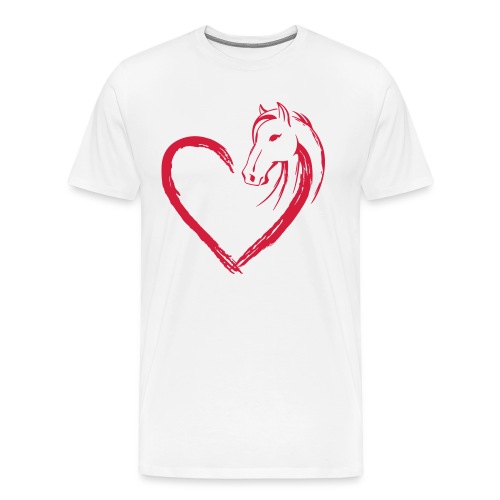 Vorschau: Pferde Herz - Männer Premium T-Shirt