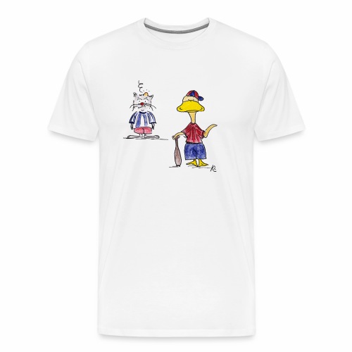 Cartoon Baseball - Männer Premium T-Shirt