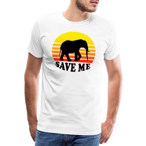 Elefant SAVE ME Schattenriss Sonne - Männer Premium T-Shirt
