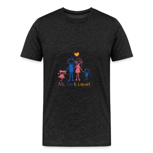 Äiti Isa Lapset - Miesten premium t-paita