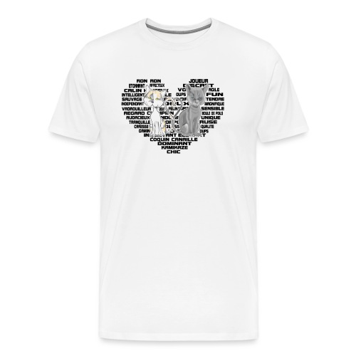 Cœur de chat noir - T-shirt Premium Homme