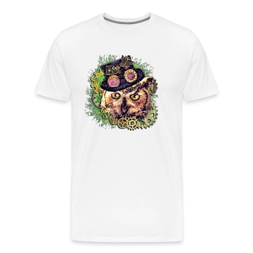 Steampunk Eule - Männer Premium T-Shirt