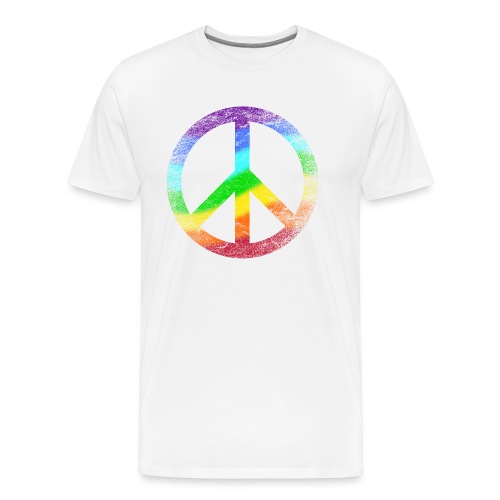 Peace-Zeichen Regenbogen Frieden Pazifist Reggae - Männer Premium T-Shirt